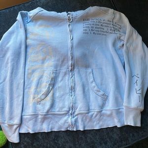 Baby blue Gwen Stefani Harajuku Lovers zip up
